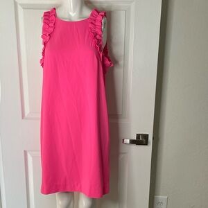 NWT Lilly Pulitzer Kailee Ruffle Shift Tank Midi Dress Roxie Pink